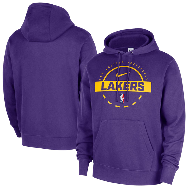Men's Purple Los Angeles Lakers 2025/26 Practice Club Pullover Hoodie